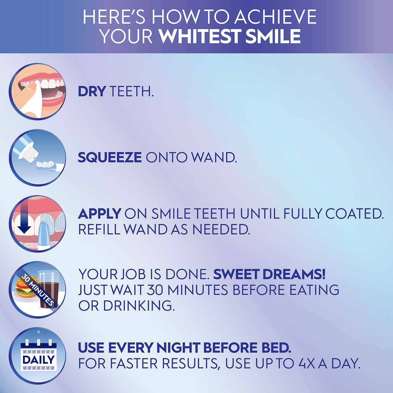 Oral-B 3DWhite Daily Whitening Serum Overnight Freshness Accessoires Blauw | BE_OB63363