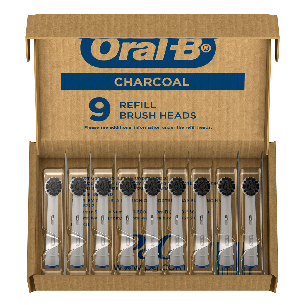 Oral-B Charcoal bristles Overige opzetborstels Grijs | BE_OB12992