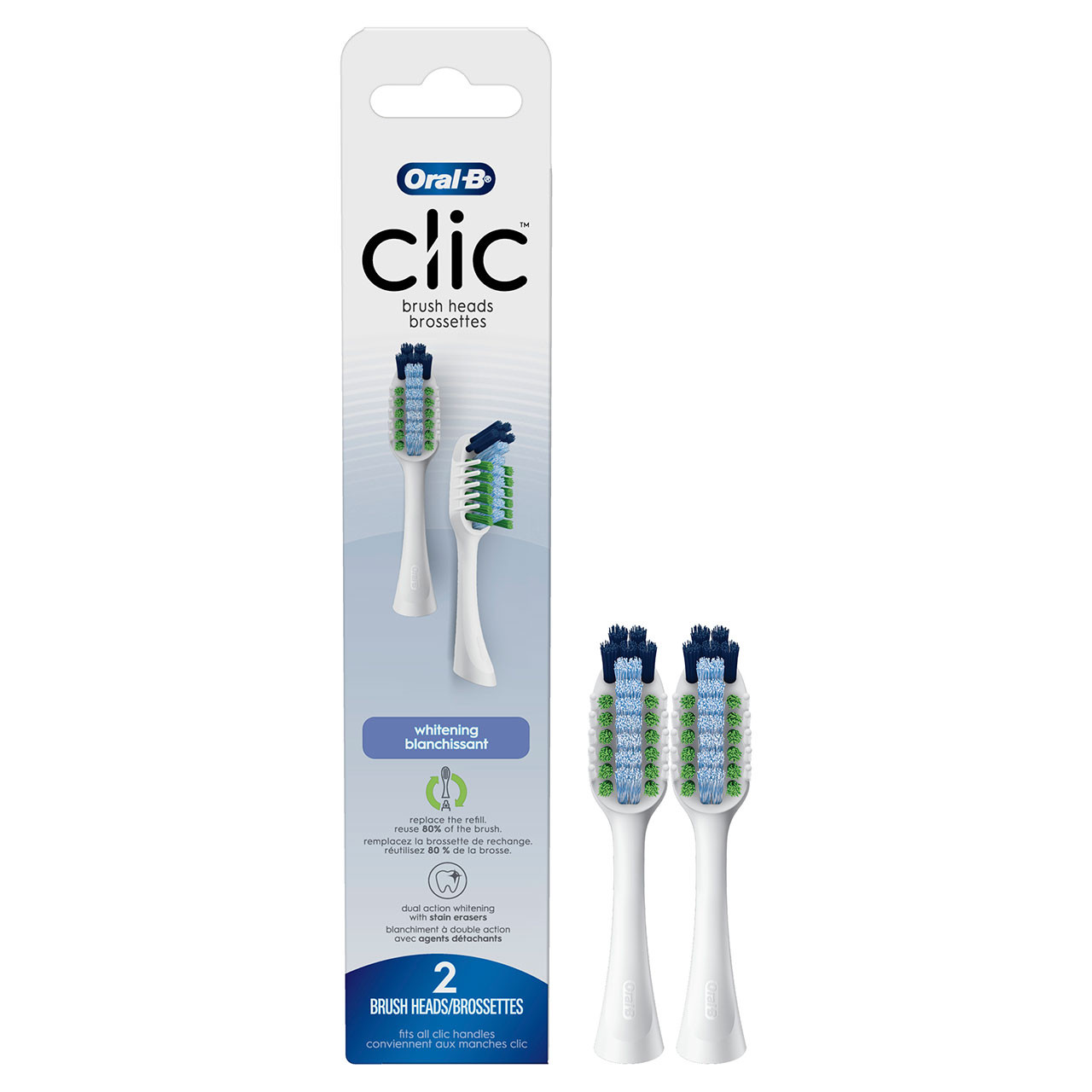 Oral-B Clic Toothbrush Whitening Overige opzetborstels Wit | BE_OB22997