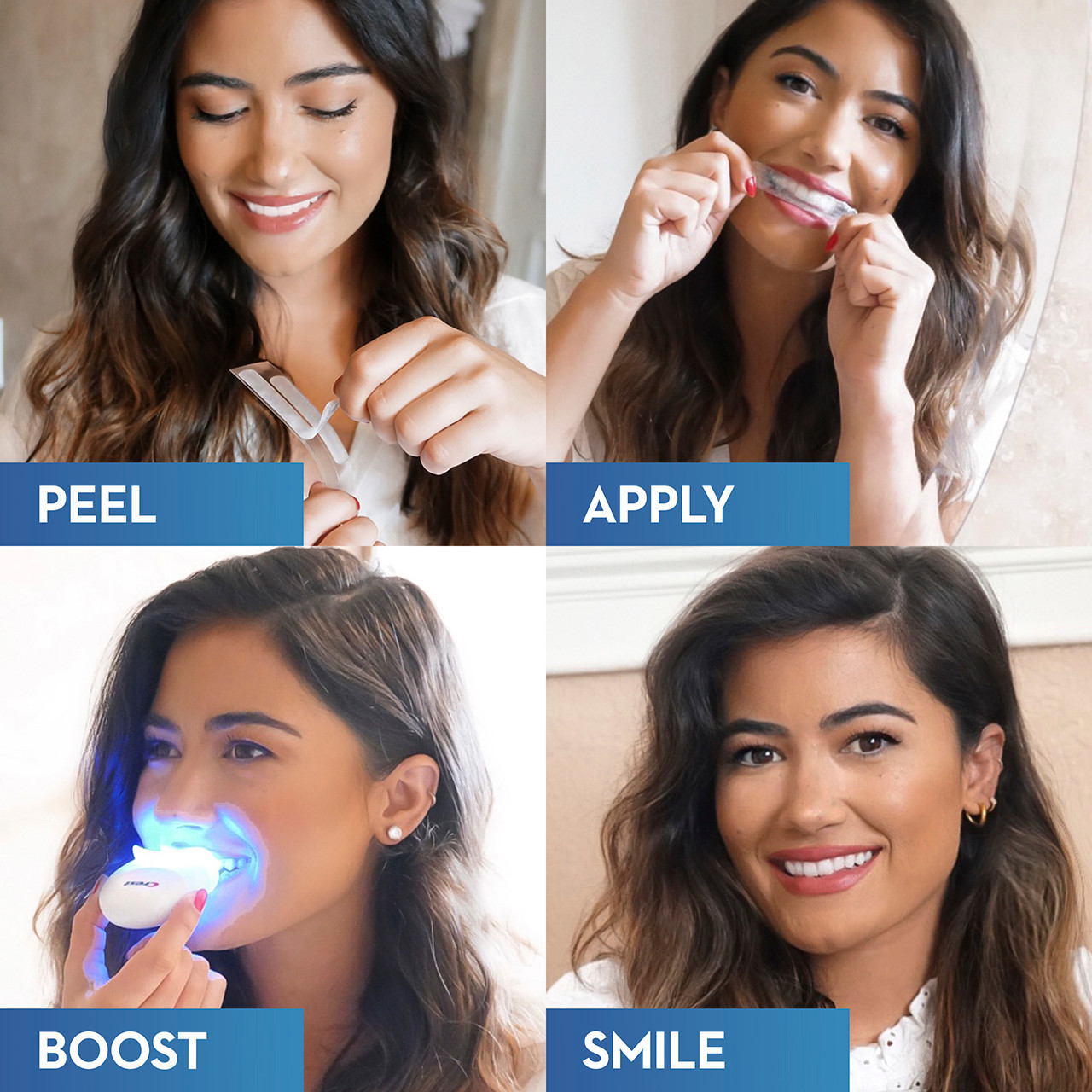 Oral-B Crest 3DWhitestrips Dental Whitening Kit 1 Hour Express + LED Accessoires Licht | BE_OB11688