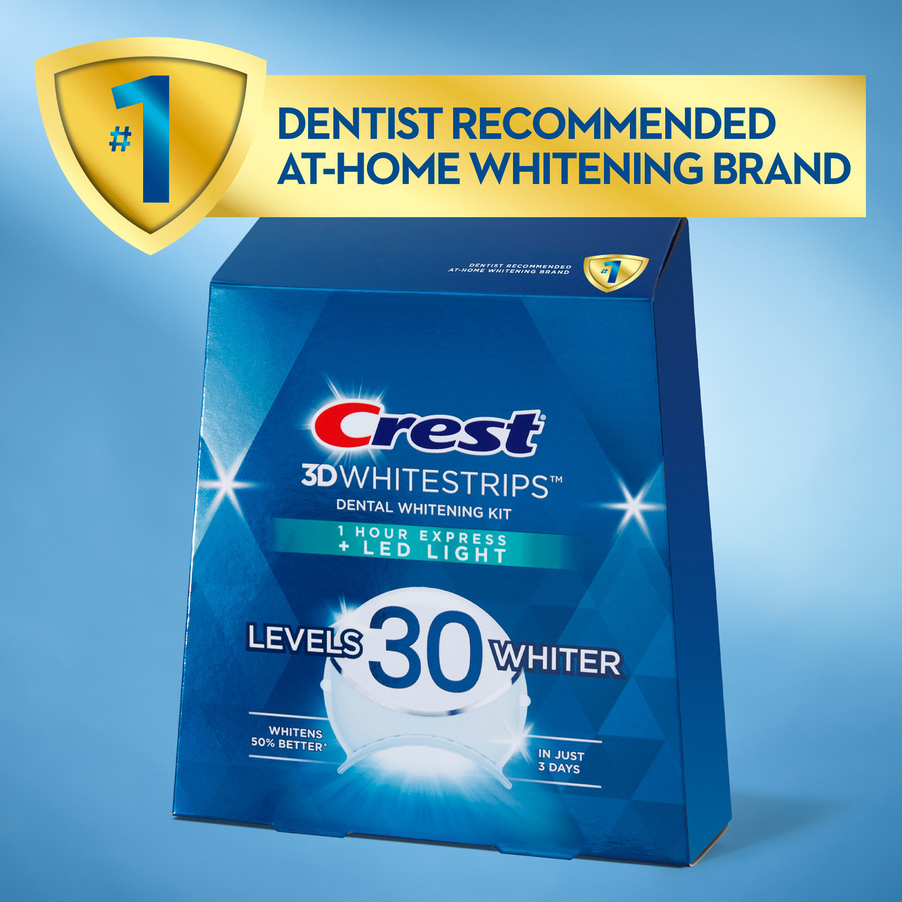 Oral-B Crest 3DWhitestrips Dental Whitening Kit 1 Hour Express + LED Accessoires Licht | BE_OB11688