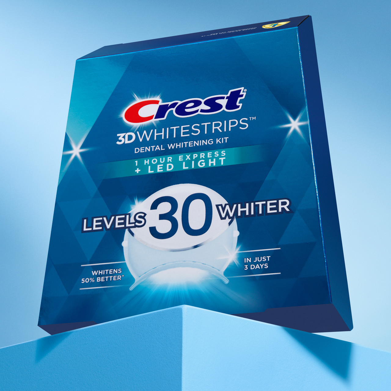 Oral-B Crest 3DWhitestrips Dental Whitening Kit 1 Hour Express + LED Accessoires Licht | BE_OB11688