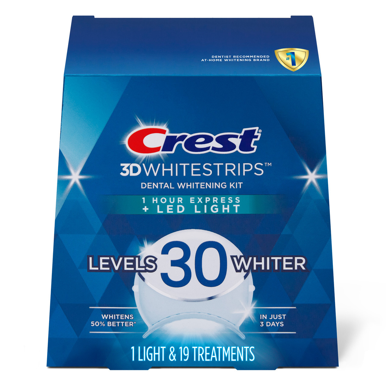 Oral-B Crest 3DWhitestrips Dental Whitening Kit 1 Hour Express + LED Accessoires Licht | BE_OB11688