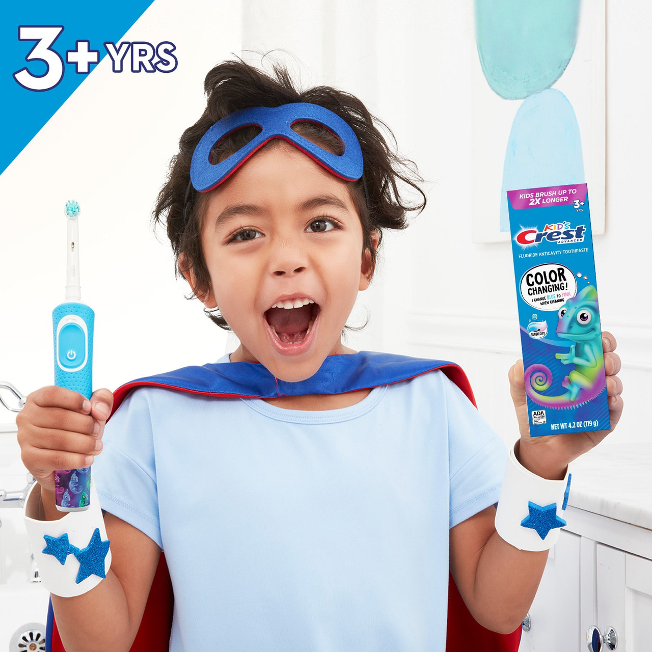 Oral-B Crest Kids Enamel + Cavity Protection Bundles Wit Blauw | BE_OB42151