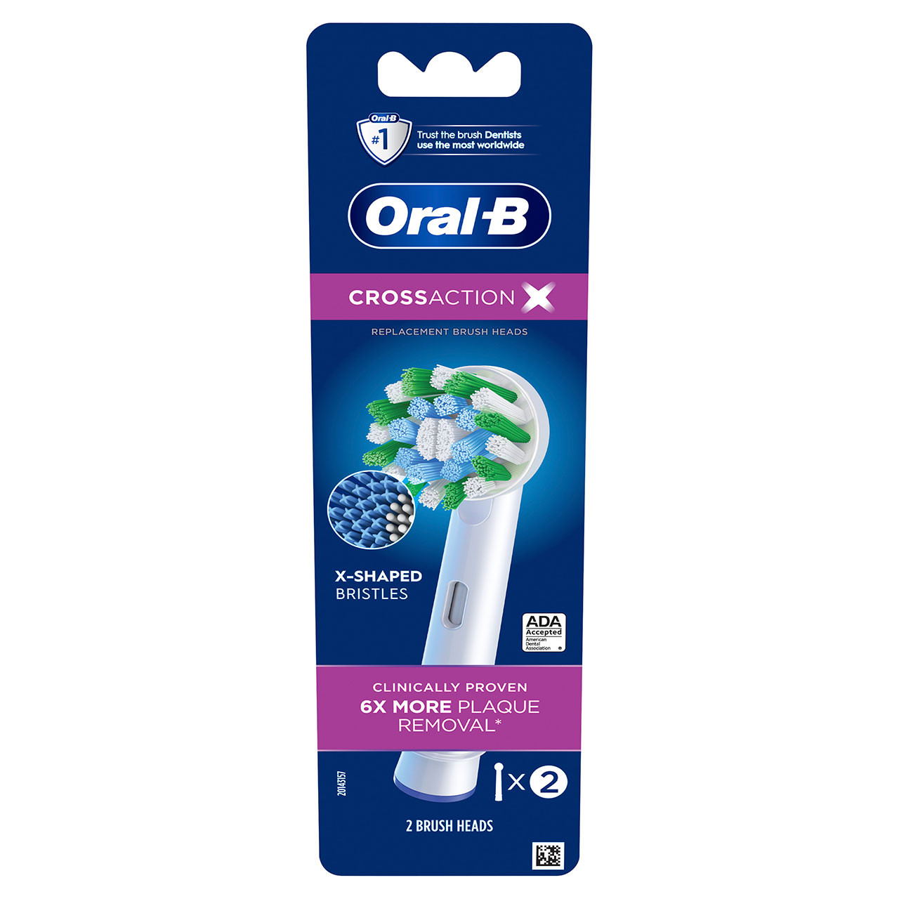 Oral-B CrossAction X-Filament Overige opzetborstels Wit | BE_OB21414