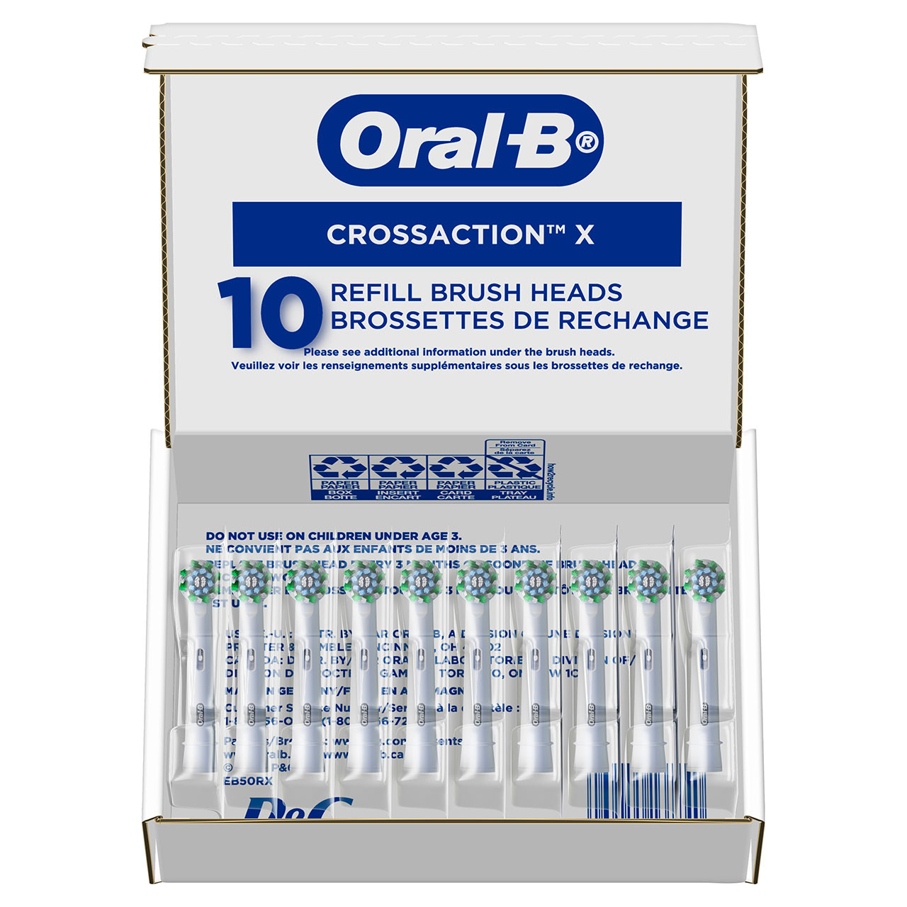 Oral-B CrossAction X-Filament Overige opzetborstels Blauw | BE_OB70232