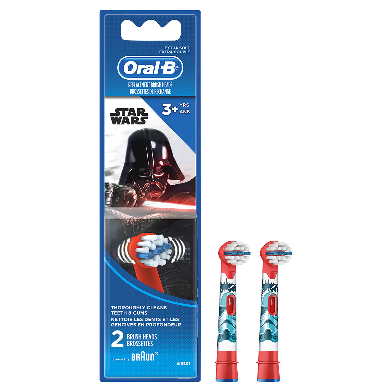 Oral-B Extra Soft Replacement STAR WARS Vervangende Opzetborstels Rood | BE_OB21533