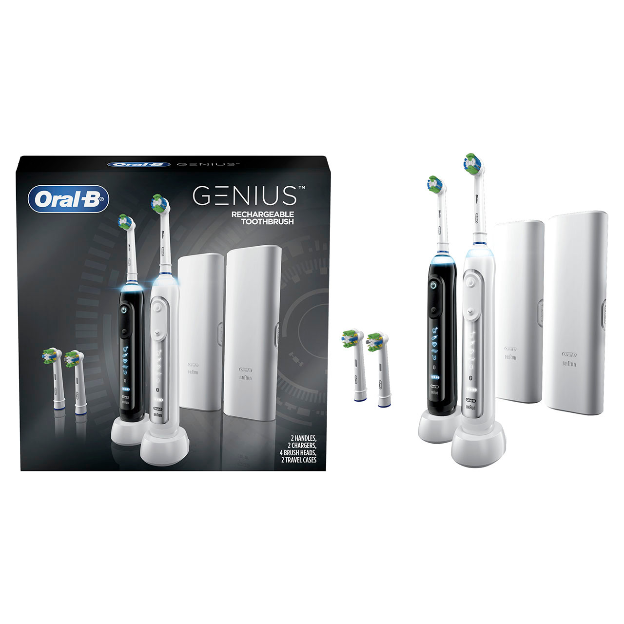 Oral-B Genius 6000 Rechargeable Genius-serie Zwart Wit | BE_OB39900