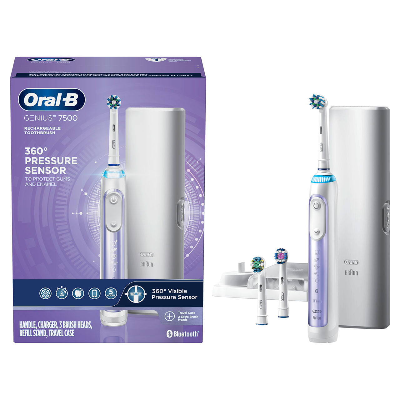 Oral-B Genius 7500 Rechargeable Genius-serie Paars | BE_OB33278