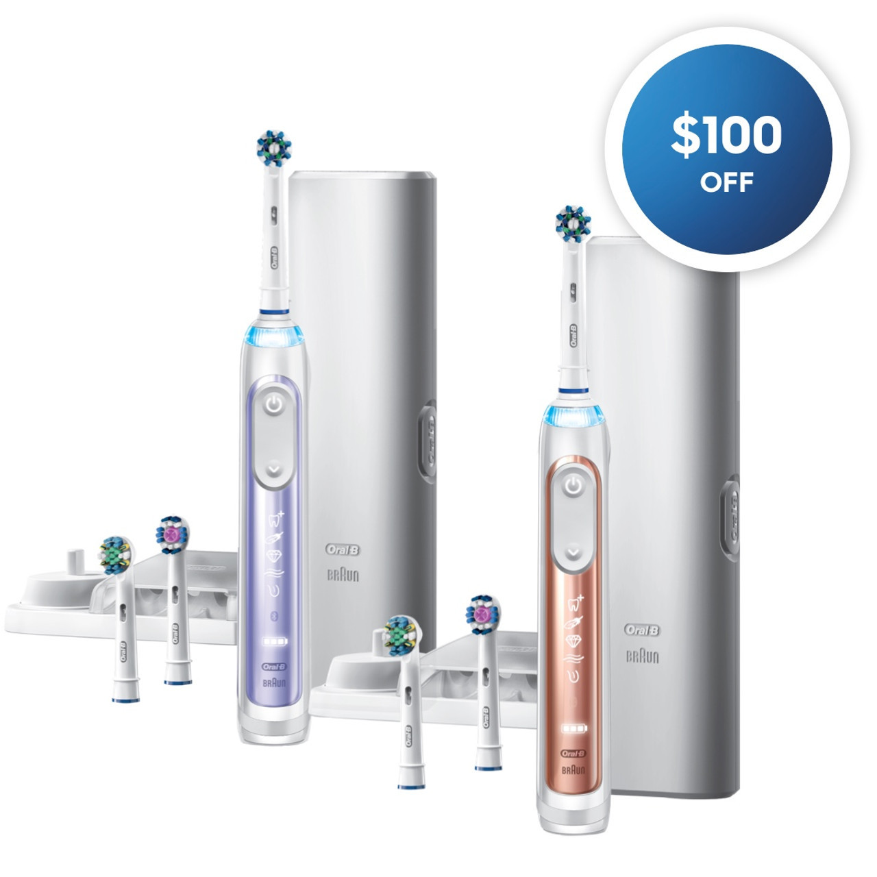 Oral-B Genius 7500 Rechargeable Genius-serie Paars Roze Goud | BE_OB96679