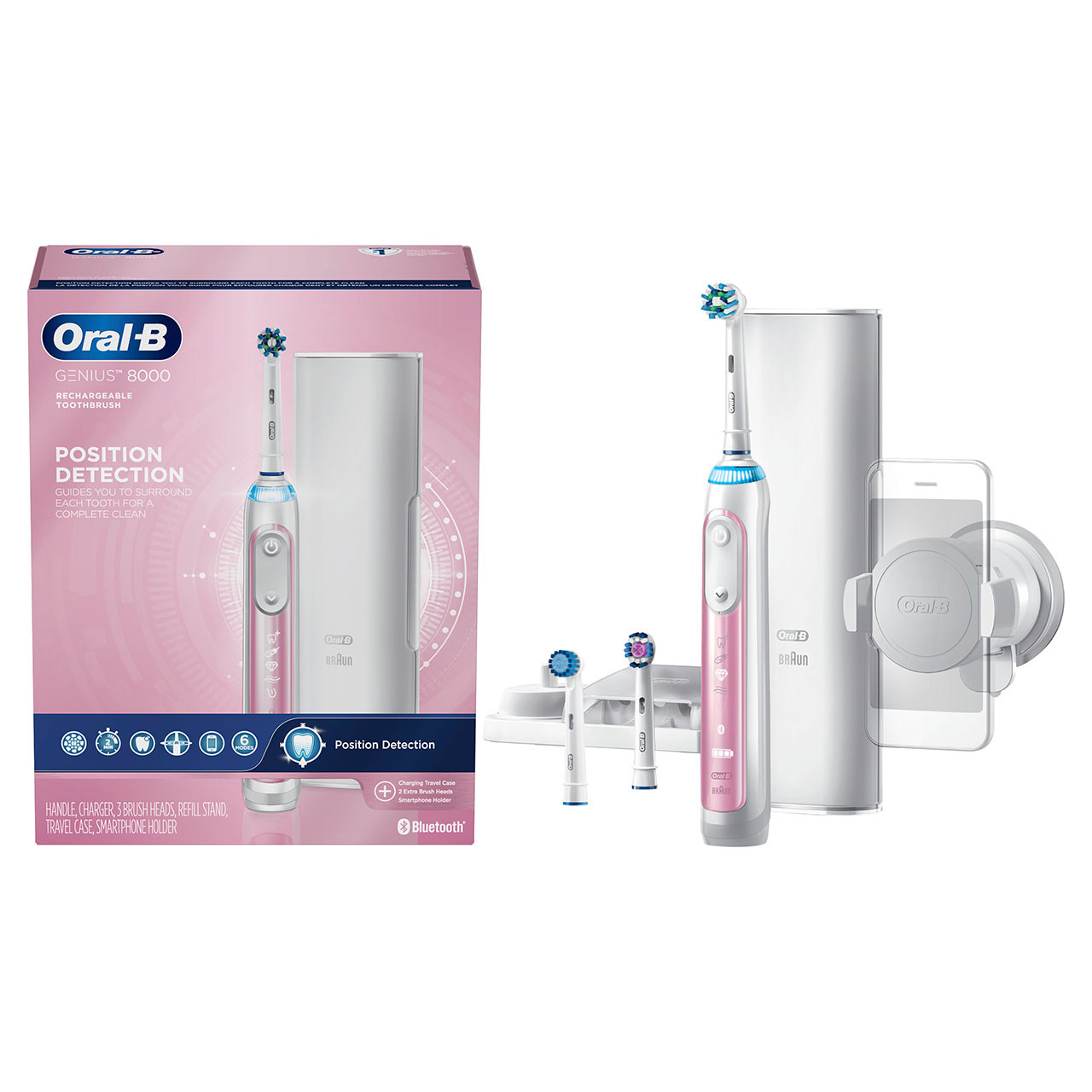 Oral-B Genius 8000 Rechargeable Genius-serie Roze | BE_OB13868