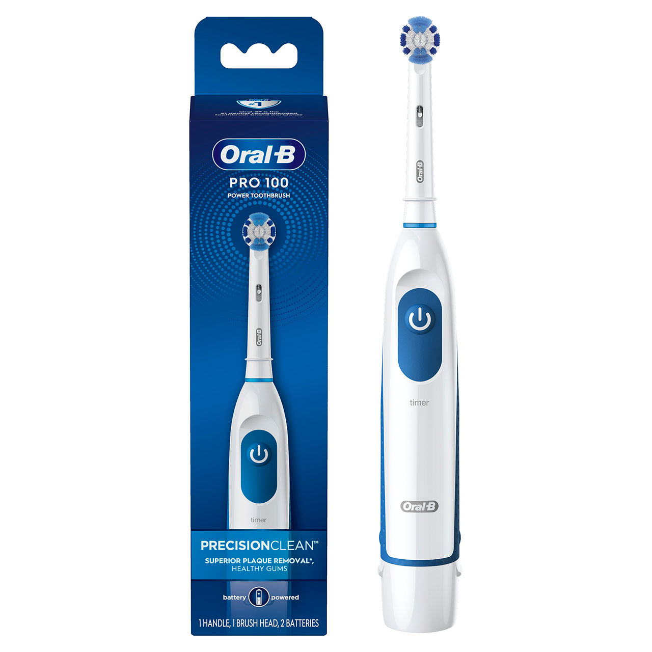 Oral-B Pro 100 Precision Clean Pro-serie Wit Blauw | BE_OB98543