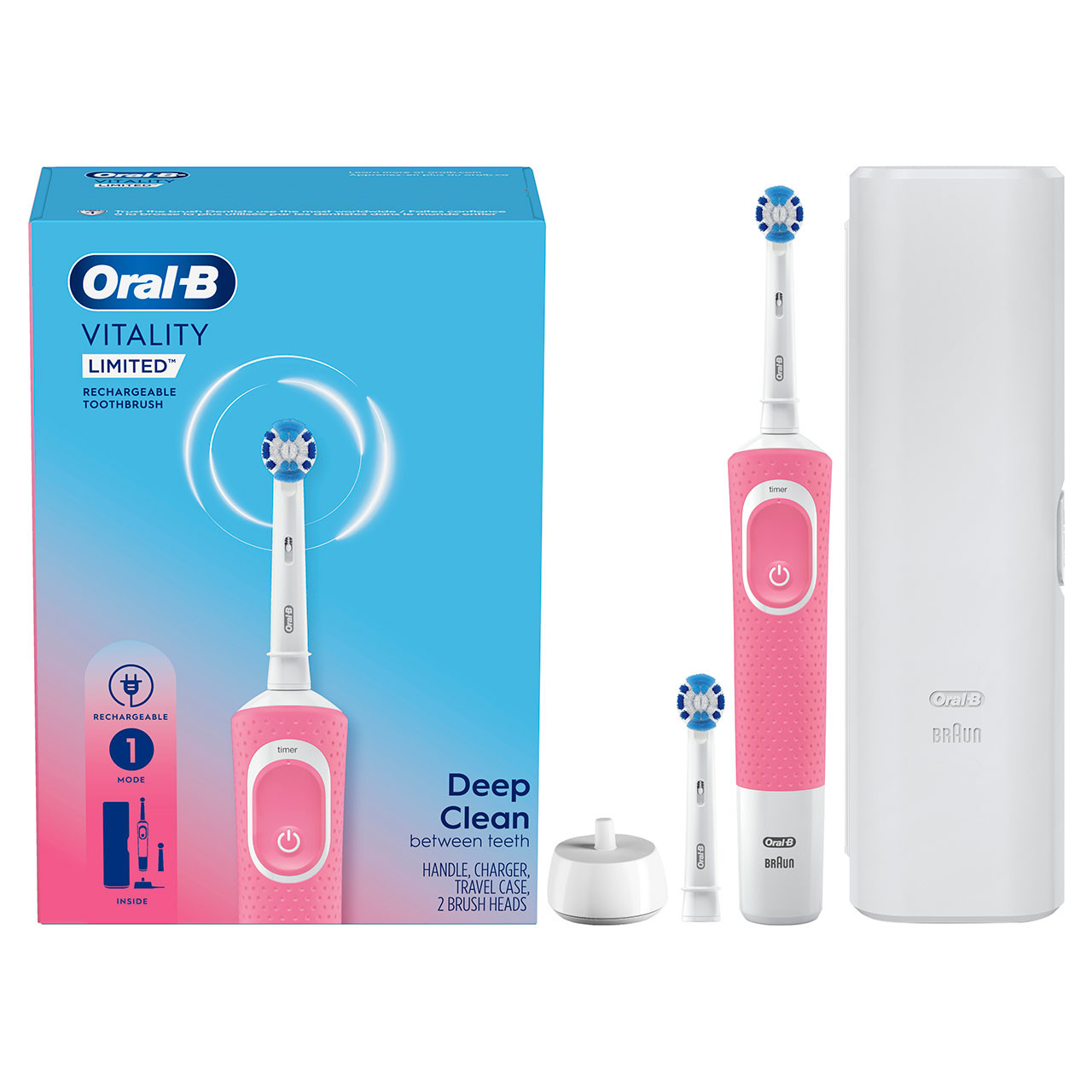 Oral-B Vitality Limited Rechargeable Pro-serie Wit Roze | BE_OB91789