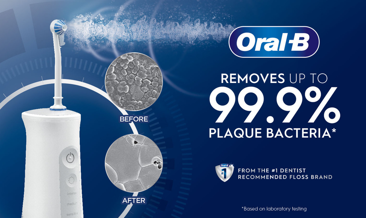 Oral-B Water Flosser Advanced, Portable Oral Irrigator Handle Accessoires Wit | BE_OB39004